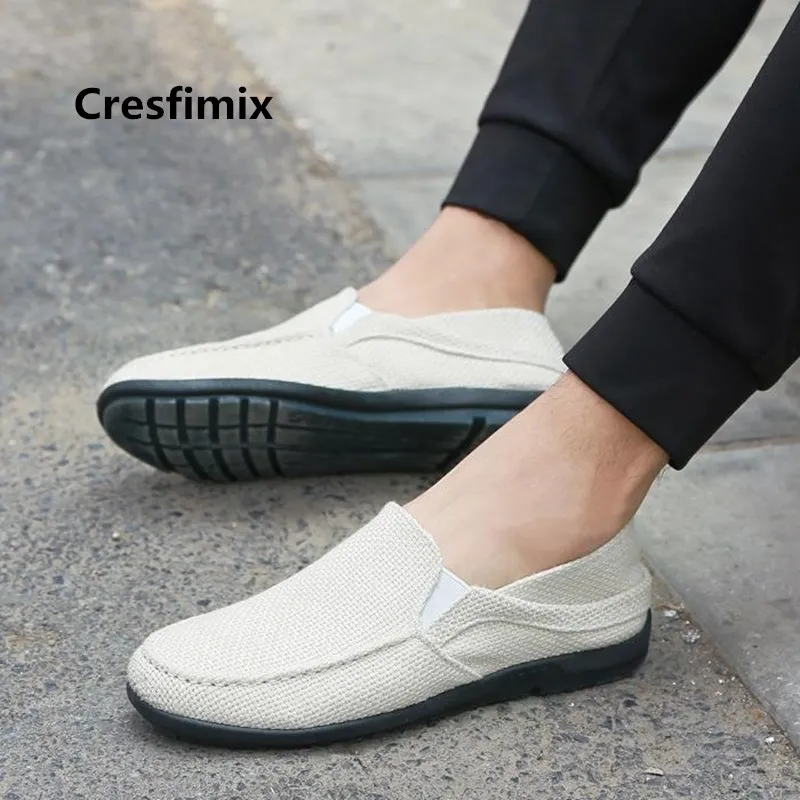 Cresfimix/мужские модные высококачественные коричневые Лоферы без шнуровки Мужская