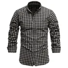 Рубашка мужская хлопковая, с длинным рукавом, из дышащей ткани, повседневная, S0315