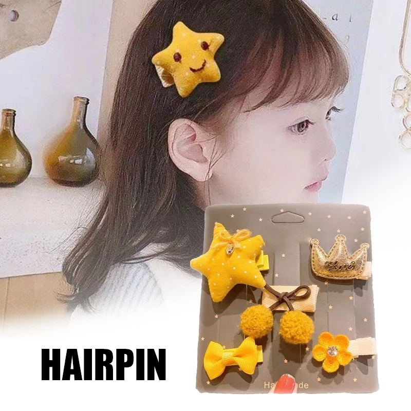 

Горячая Распродажа: 5 шт. Детские Заколки для волос набор милые детские заколки для волос с различным декором корейский стиль волосы аксессу...