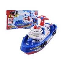 high speed electric music light electric marine plastic rescue fire fighting boat non remote toy safe and durable children gift