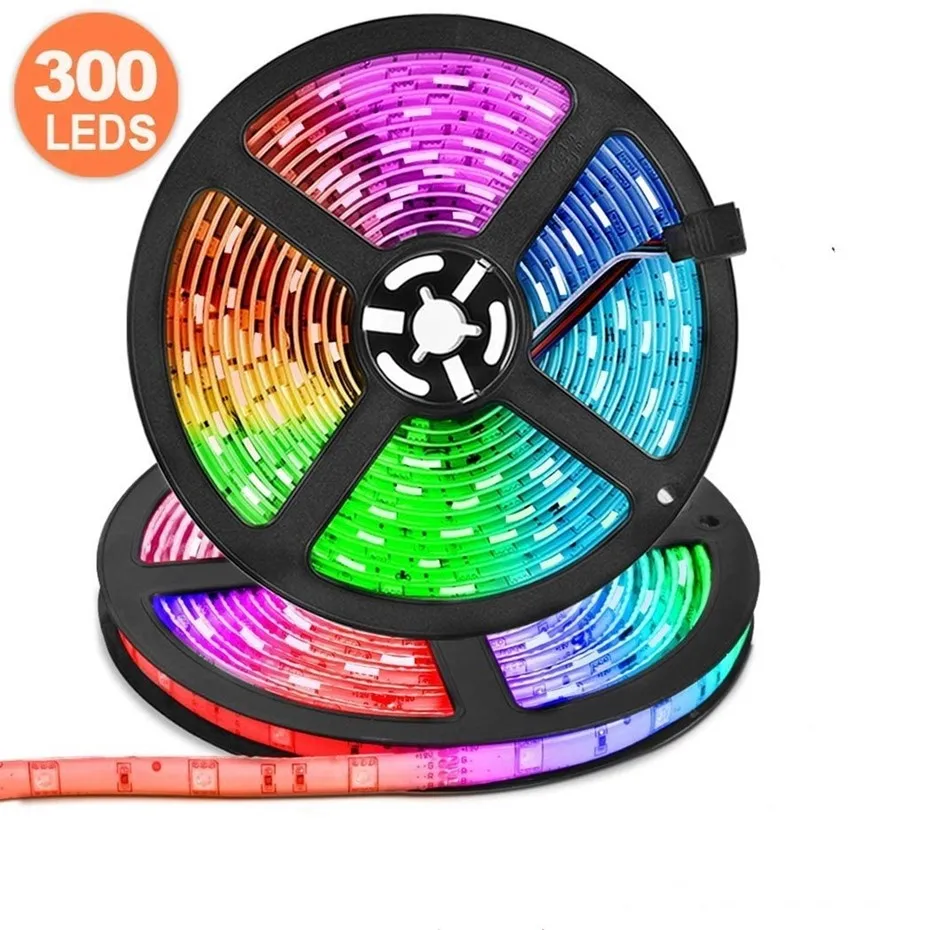 

2835 5050 LED Strip Light 5M DC12V Neon Ribbon Waterproof LED Flexible Light RGB Warm White 60LEDs/m LED Diode Tape Light