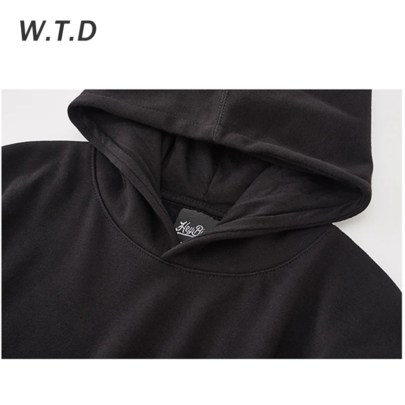 W.T.D Новая мужская толстовка уличная мода индивидуальный узор повседневный стиль