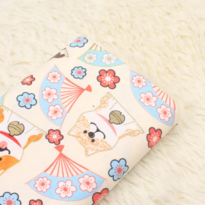 Половина ярд импорт мягкий бриз Косплей Shiba собак вентилятор свинка с принтом из