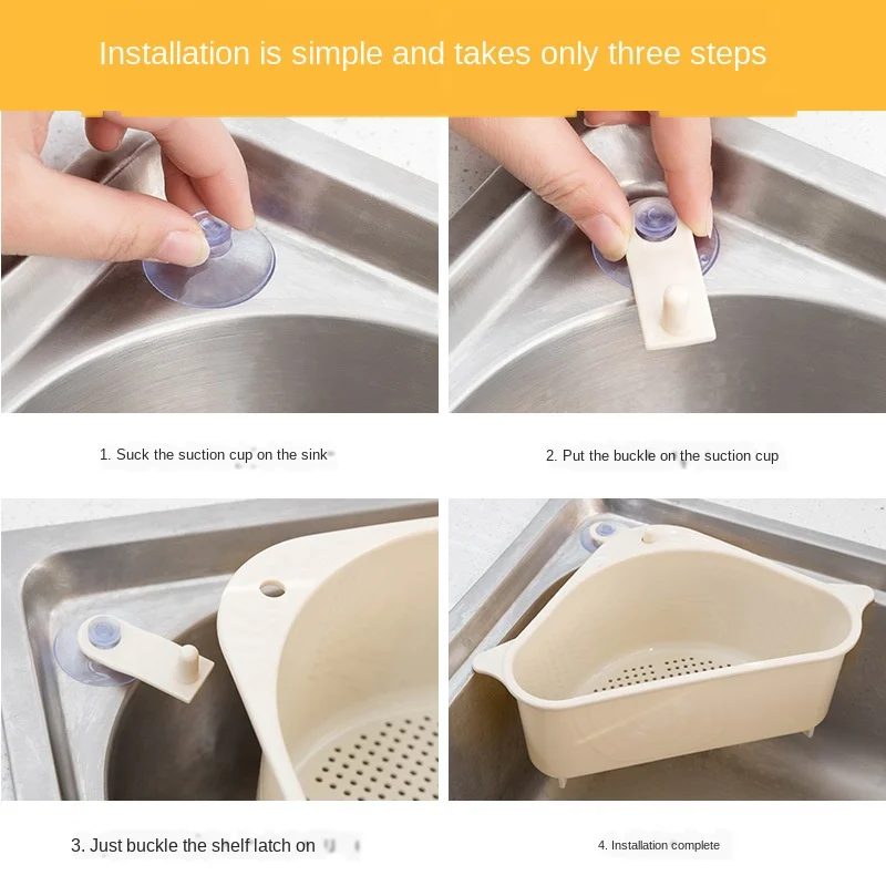 

Drainer Sink Strainer-Vacuum With Bracket Edge Strainer 1PCS