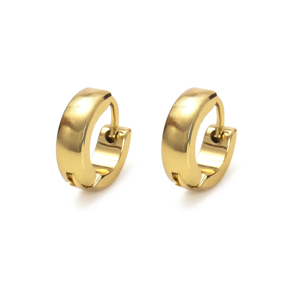 

Simple Jewelry Gold Hoops Metal Stainless Steel Small Circle Hoop Earrings for Women Men Fashion Gift