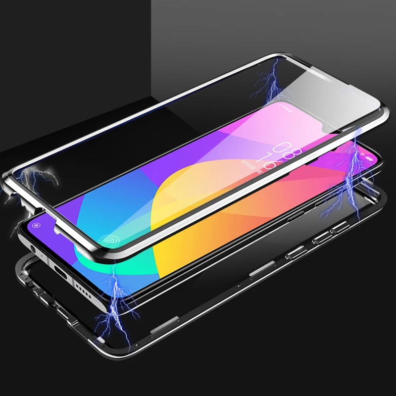 Металлический двусторонний чехол с магнитной адсорбцией для Xiao mi Red K20 Note 7 8 Pro 8A
