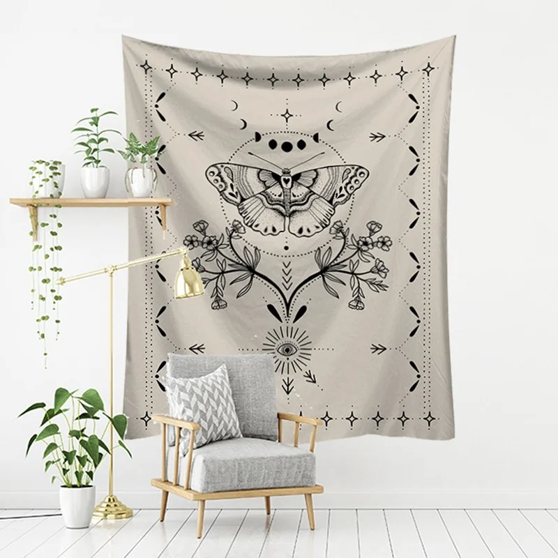 

Simple Butterfly Psychedelic Background Cloth Background Wall Decoration Cloth Tapestry Home Decoration Tarot Tapestry 95*73cm