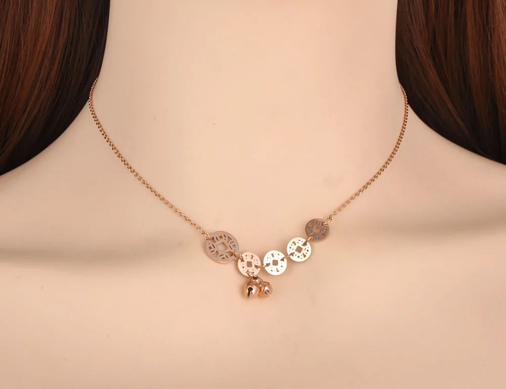 Lokaer нержавеющая сталь Китайский национальный стиль древние монеты &amp подвеска с