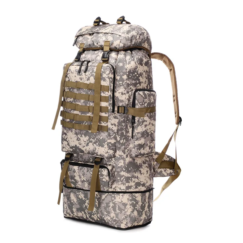 

100L outdoor backpack Military fans large capacity backpack Camouflage mountaineering bag travel backpack for hiking