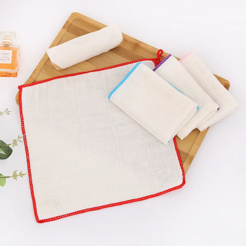 

10PCS Wood fiber dishwashing towel household water absorption kitchen products cleaning cloth dishcloth cleaning small square to