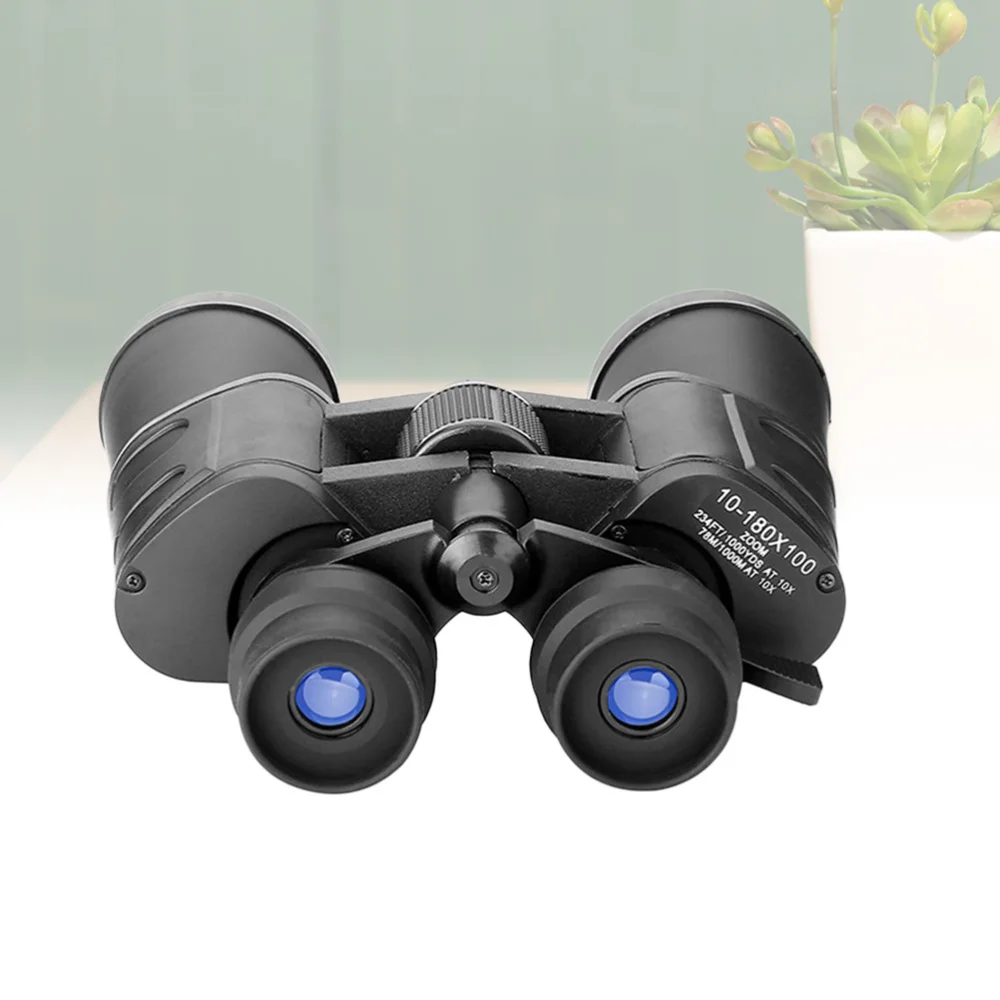 

180x100 10x Portable Compact Binoculars Pocket Folding Binoculars for Hiking Travelling Concert (Black)
