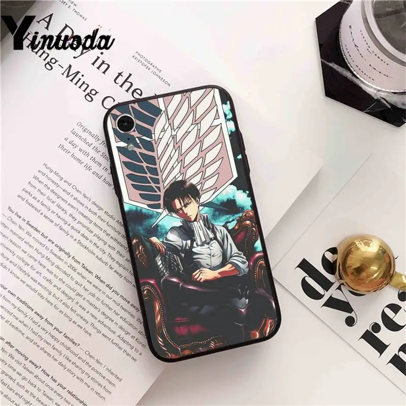 

Yinuoda Attack on Titan Mikasa Phone Case cover For iPhone X 8 7 6 6S Plus XS MAX 5 5S SE XR 11 12 Pro Promax coque