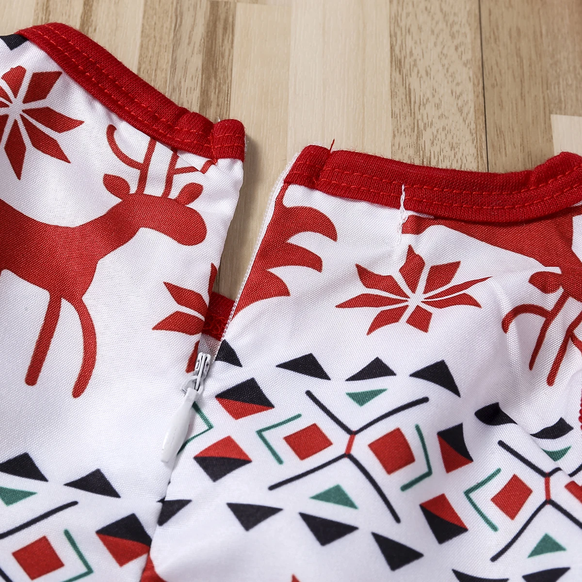 

Pudcoco 2020 Winter Christmas 6M-5Y Toddler Baby Girl 2Pcs Set Deer Print Ruffled Long Sleeve Back Zipper Party Dress+Headband