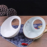 18cm irregular artistic design dish custom arrangement restaurant cutlery plates bowl kitchen utensils