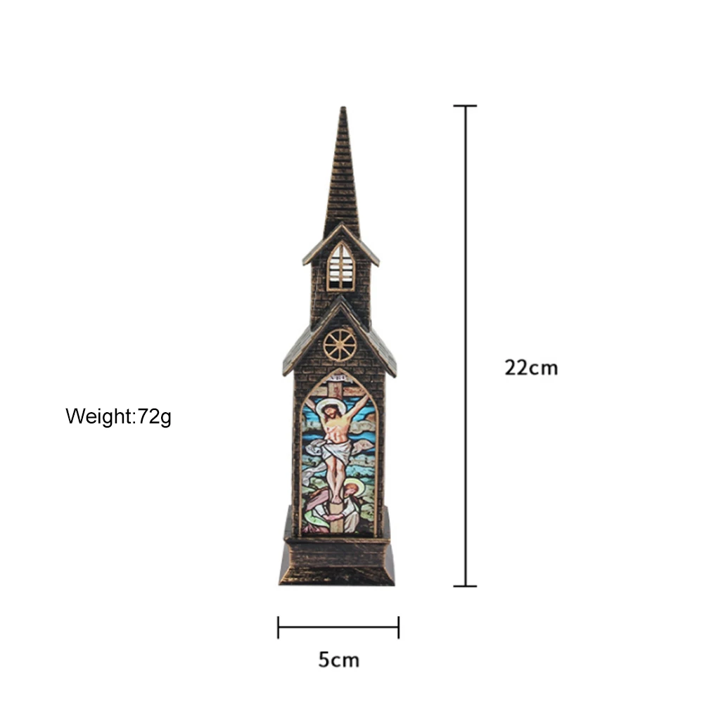 Рождественское украшение церковный фонарь пластиковый декоративный настольный