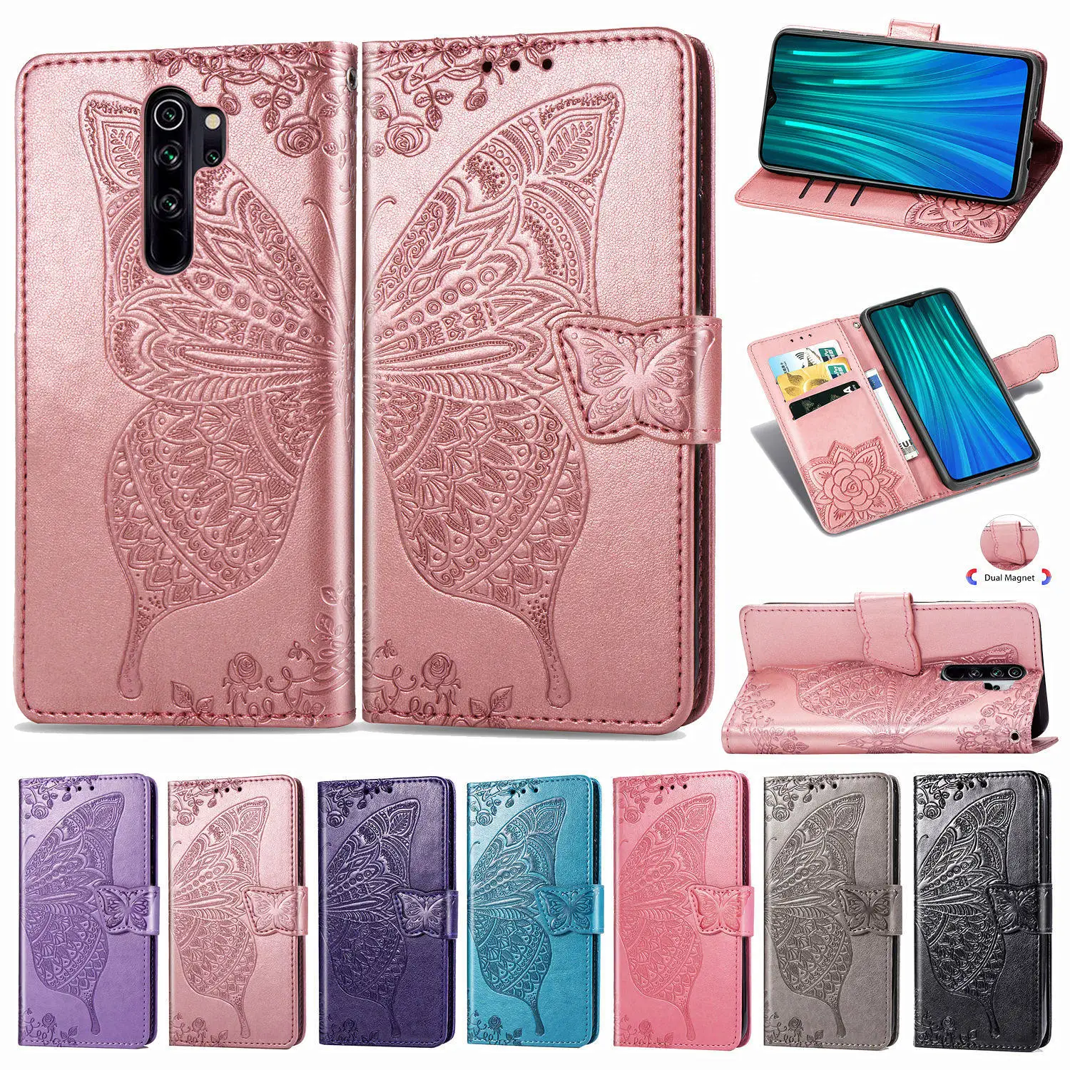 Флип чехол для Xiaomi Redmi Note 8 бумажник из искусственной кожи держатель карт телефона