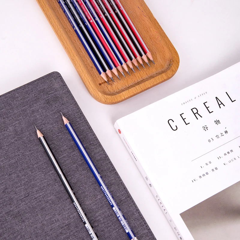 Deli деревянный свинцовый карандаш с ластиком HB 2B черный детский для рисования