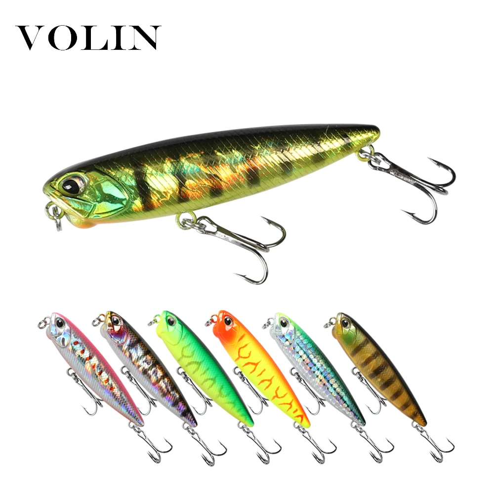

VOLIN 1pc NEW Topwater Floating Pencil Fishing Lure 65mm 5.5g Artificial Hard Bait Pesca Fishing Tackle