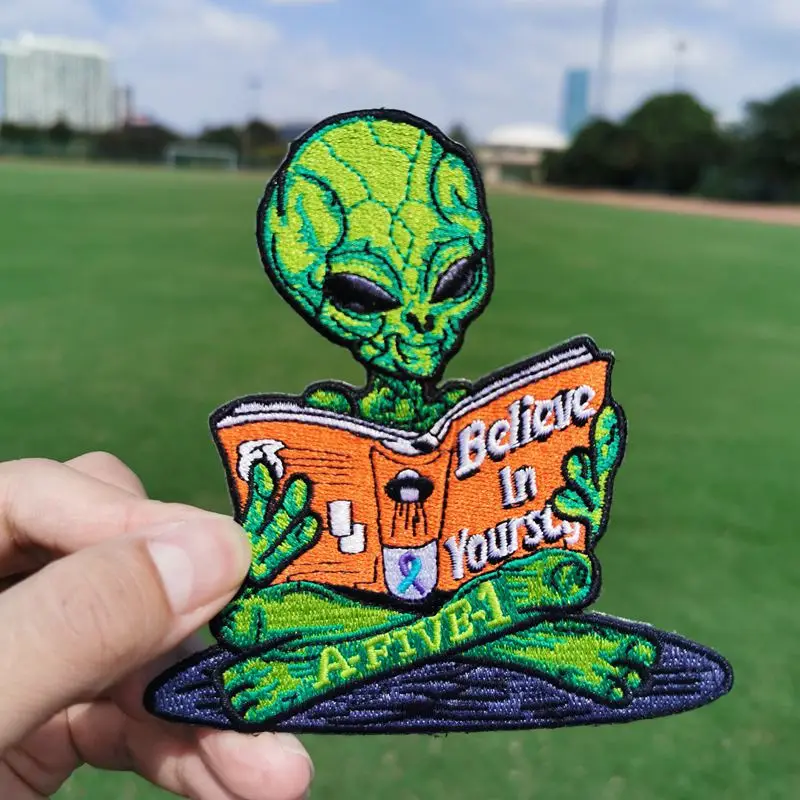 Prajna UFO Alien Planet Patch вышивка утюгом на заплатках для одежды DIY Мультяшные нашивки