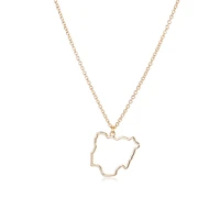 5 hollow nigeria map country necklace outline state geography africa island city hometown souvenir pendant necklace jewelry