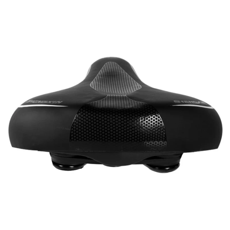 

SHENGXIN Bike Bicycle Universal Soft Saddle Comfortable Seat Pad PU Leather Cushion Shock Absorption Black