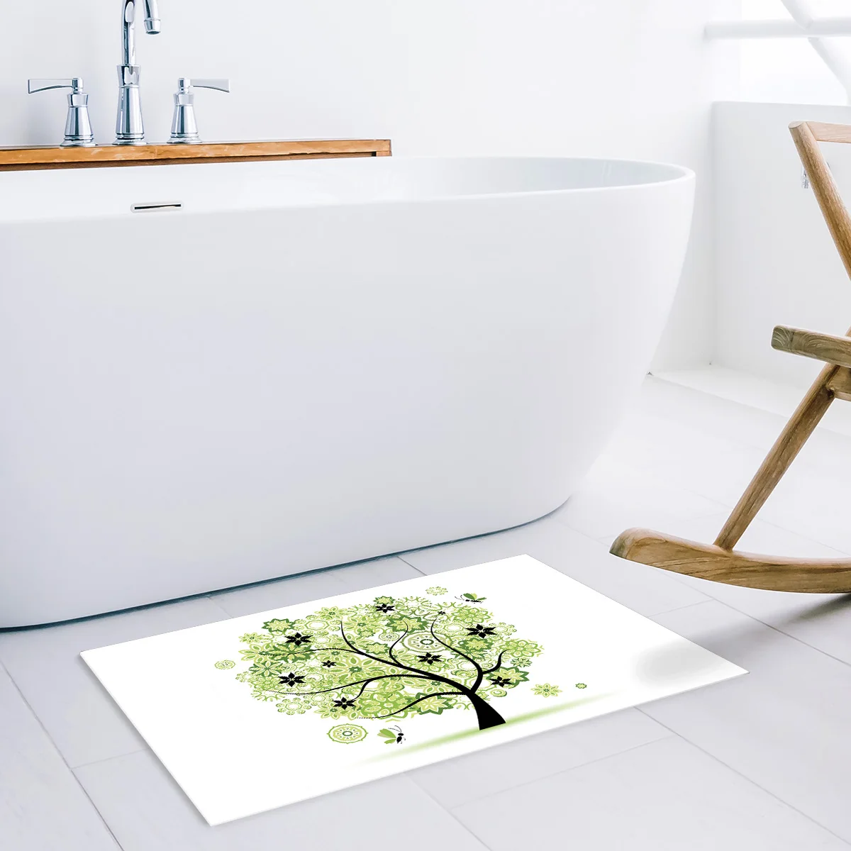 SHOWHOME коврик милый ЖИЗНЬ Дерево бабочка мандала цветок зеленый аксессуары для