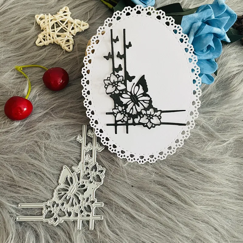 

lace butterfly corner border decoration Metal Cutting Dies DIY Scrapbook Paper Cards Embossing Craft Die Cut handmade craft