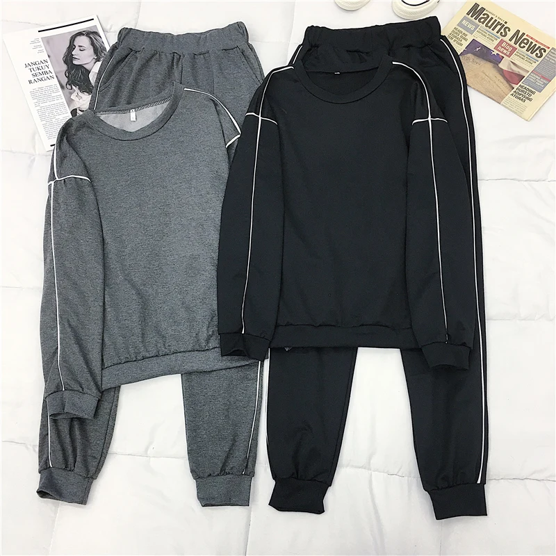 Mooirue/женские спортивные костюмы комплекты из 2 предметов осенне-зимние M-4XL