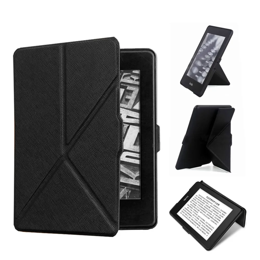 

For Kindle Paperwhite 2 3 Foldable Case PU Leather Smart Cover for Amazon Paperwhite 1/2/3 with Stander Holder 6' E-book Shell