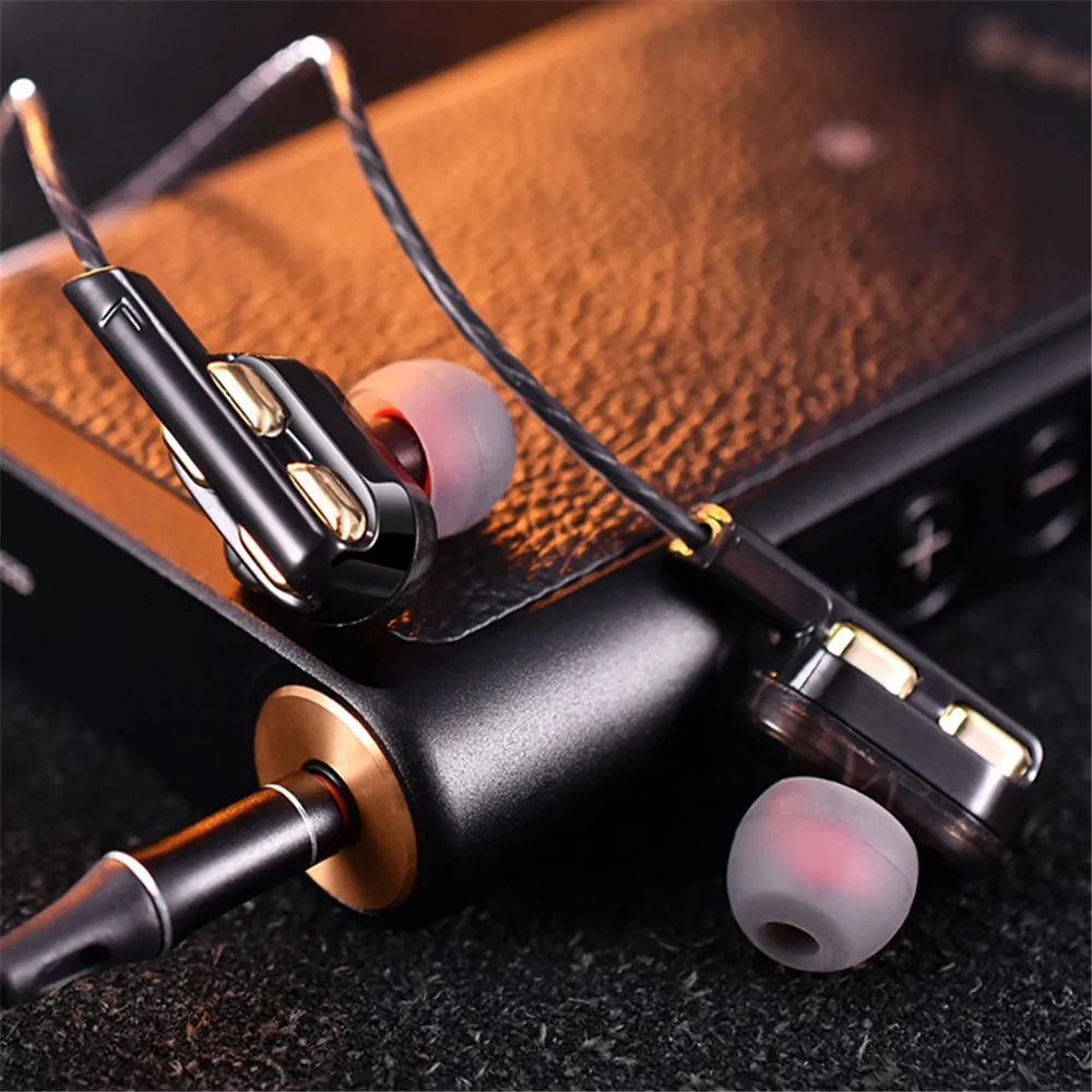 QKZ AK4 вкладыши наушники бас уха Hi-Fi гарнитура DJ металлические стерео с микрофоном