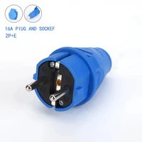 european specifications air conditioning industrial plug socket for cable electric power connector 16a 220v 240v 2pe ip44
