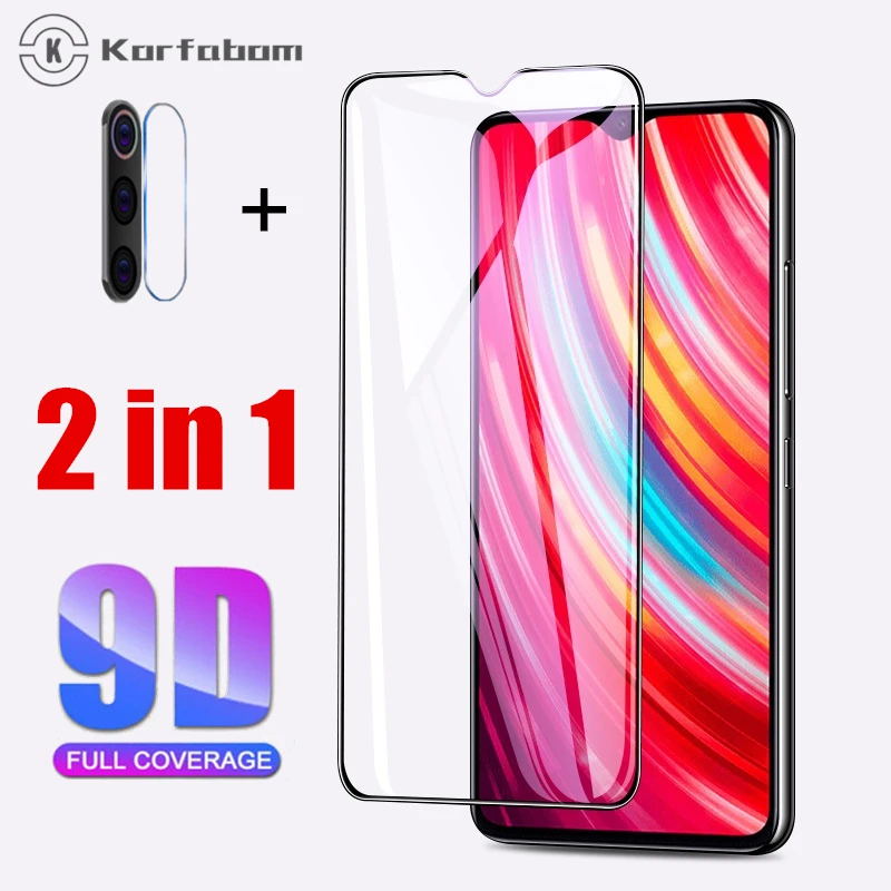 Закаленное стекло 2 в 1 для Xiaomi Redmi note 8 Pro полное покрытие redmi note8pro защита экрана mi8