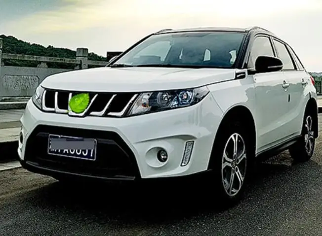 Новинка Высокое качество для Suzuki Vitara ABS Хромированная Накладка для стайлинга автомобилей Передняя решетка решетки Чехлы украшения аксессуары
