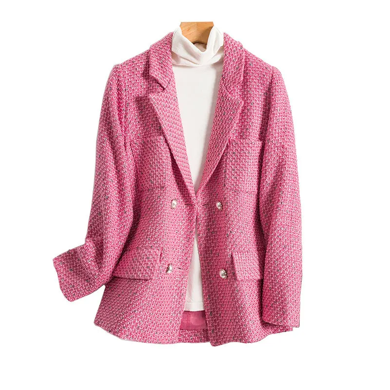 Женские осенние блейзеры новая Корейская версия облегающего двубортного
