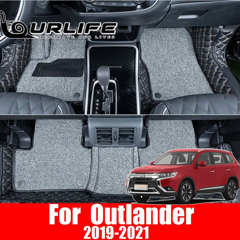 Автомобильные коврики на 5 и 7 мест для Mitsubishi Outlander 2020 2021 кожаные чехлы аксессуары