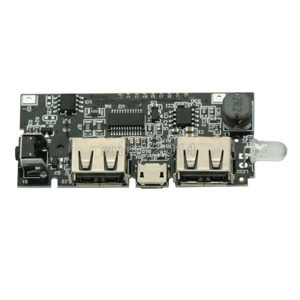 Двойной USB 5V 1A 2.1A Мобильный Внешний аккумулятор 18650 зарядное устройство PCB модуль