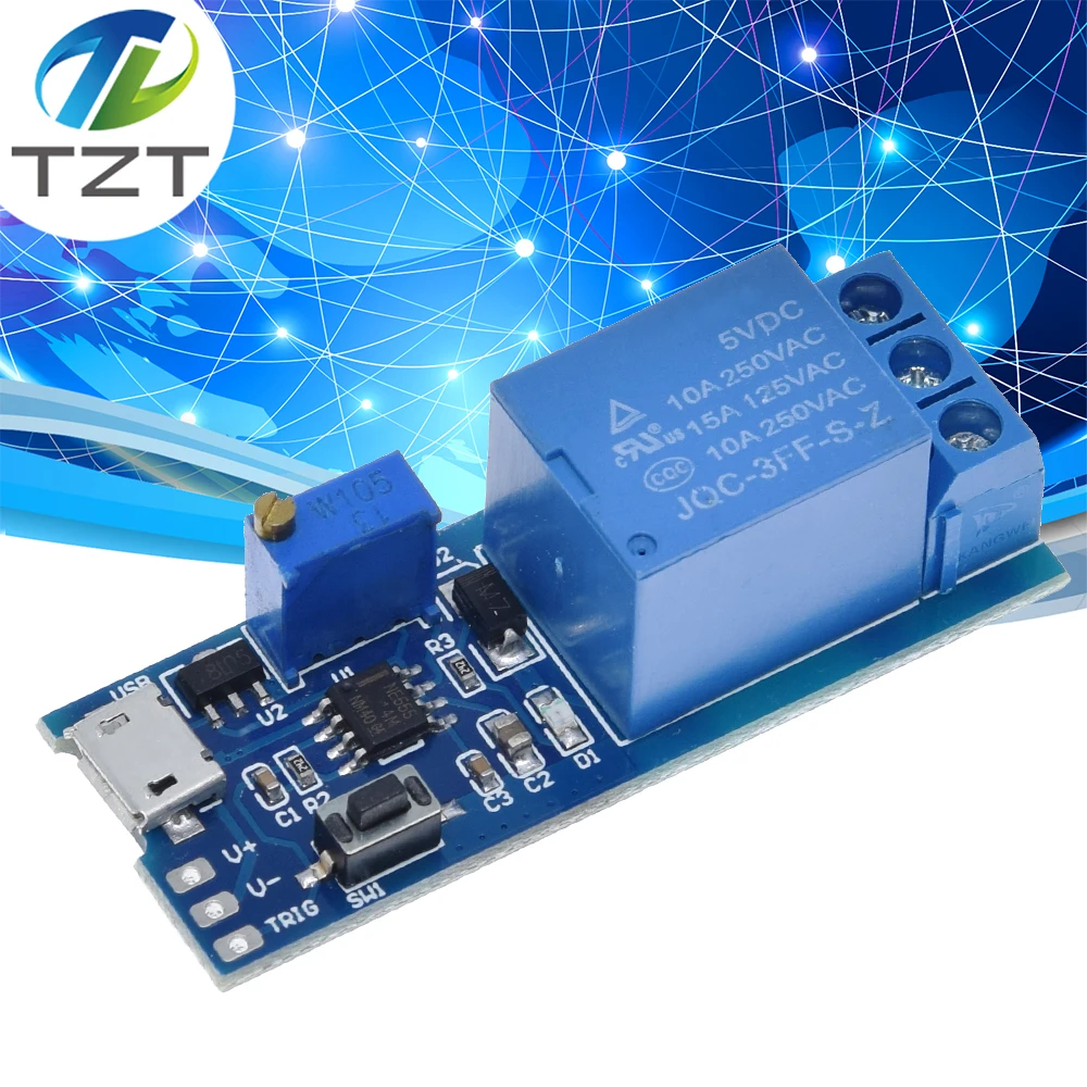 Умная электроника 5V 30V микро USB Мощность регулируемое реле задержки времени
