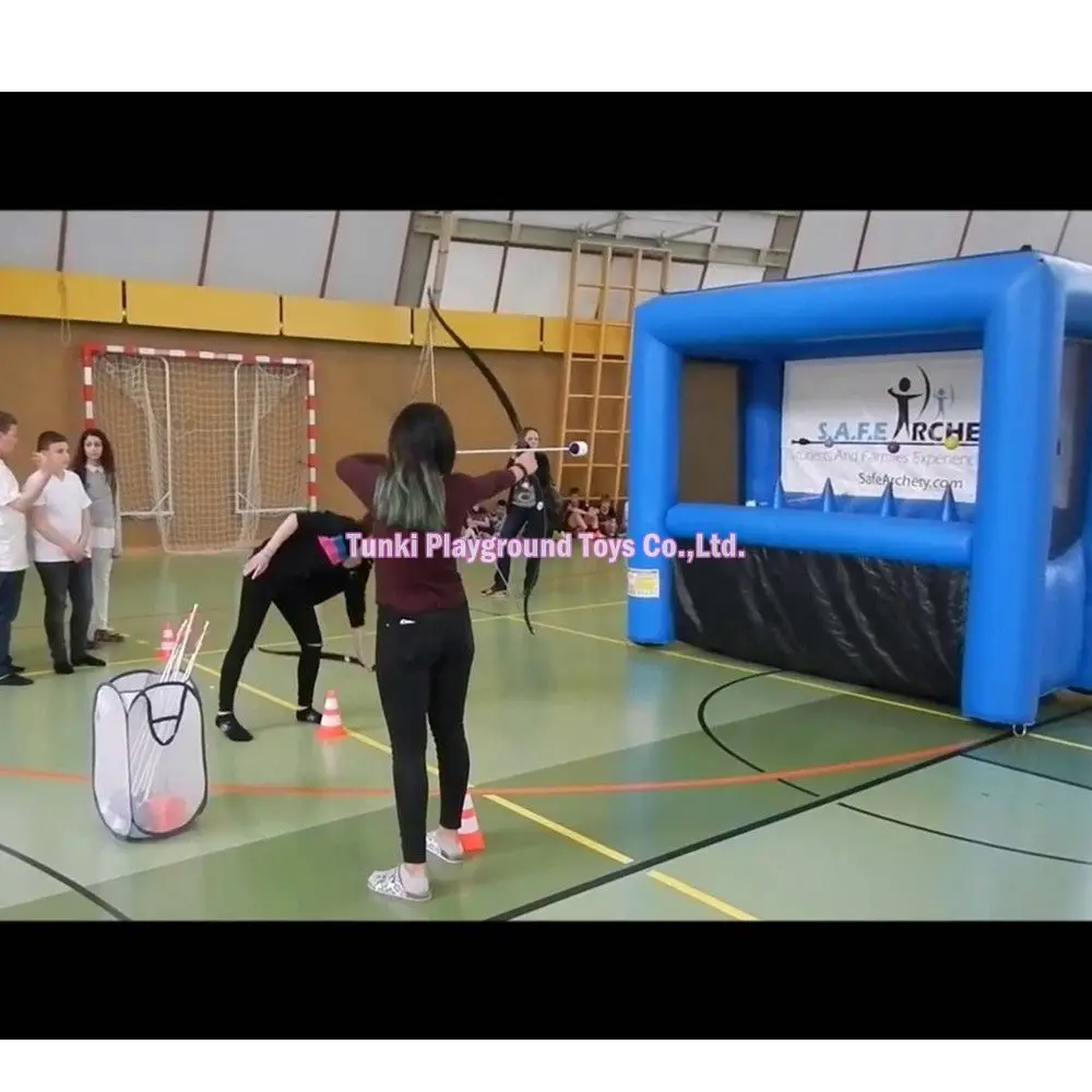 

knock me out down inflatable archery hoverball tag game for sale