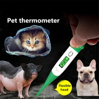 1pc pet digital lcd thermometer cartoons veterinary body thermometer waterproof for dogs horse cats pigs sheep