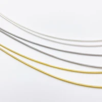 1meter stainless steel spring necklace retractable carbon gold plated chain wire cord for jewelry making diy accessories supplie