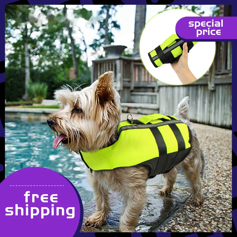 

Reflective Pet Swimsuit Adjustable Dog Life Jacket Detachable Air Bag Outdoor Reflective Portable Safety Vest