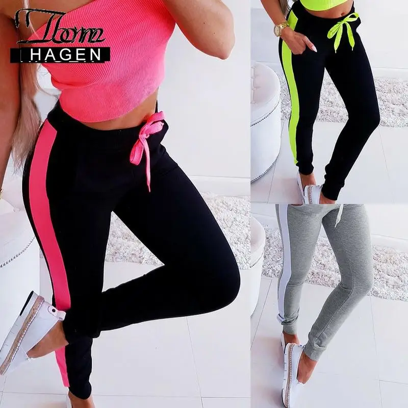 Женские неоново зеленые брюки с поясом и высокой талией|Брюки| |