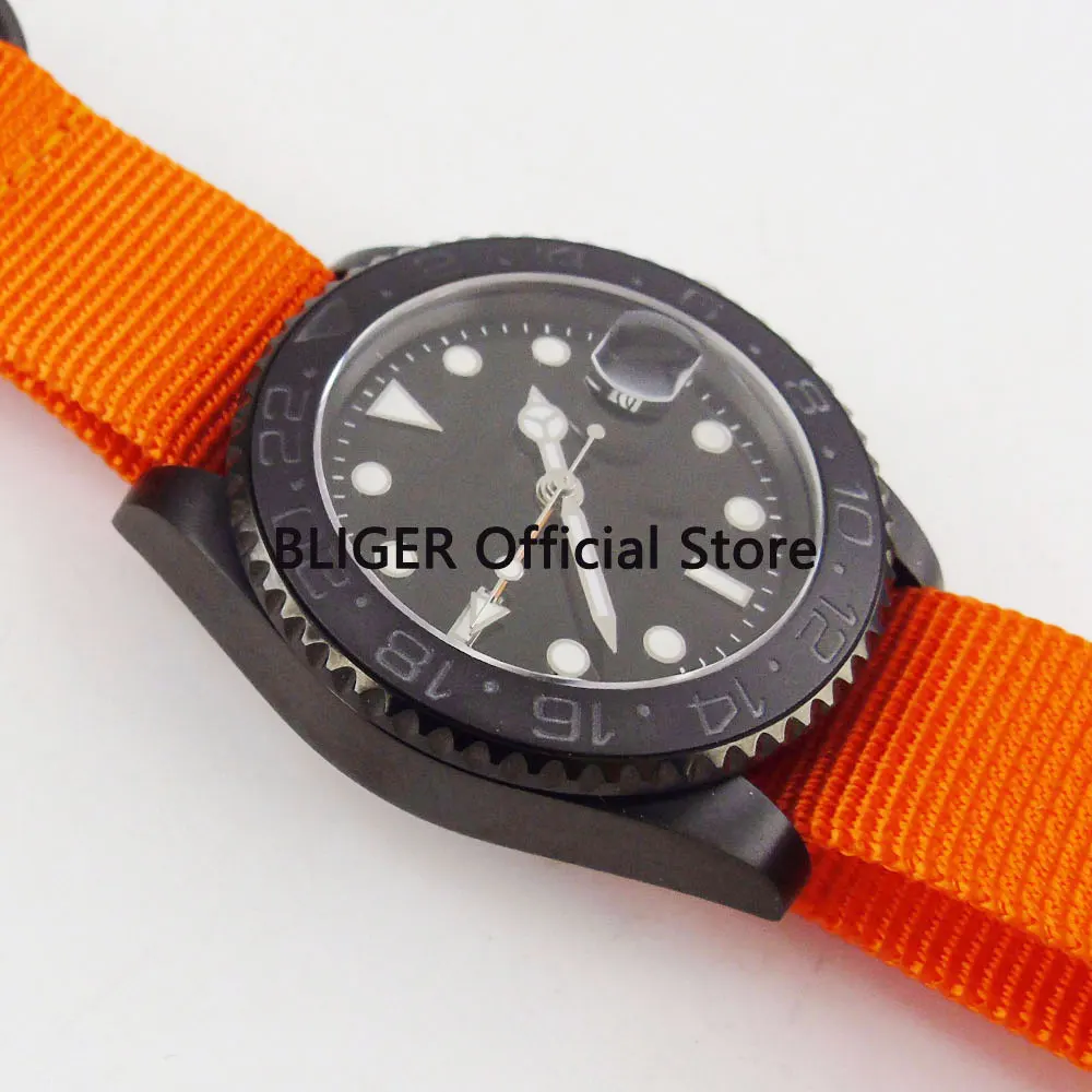 Спортивные мужские часы с сапфировым стеклом 40 мм большим циферблатом