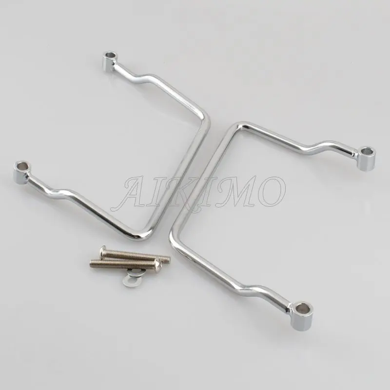 Хромированная сумка для багажа кронштейн крепления на бар 98-11 Yamaha V Star XVS 1100 Dragstar 400