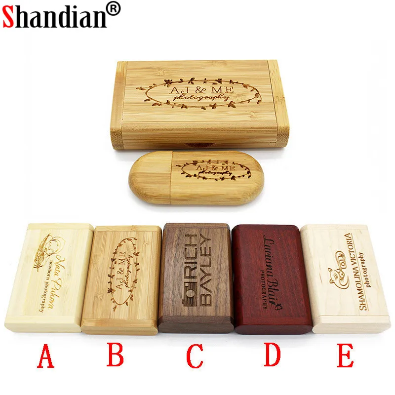 Usb флеш накопитель SHANDIAN деревянный в коробке 4/8/16/32/64 ГБ|USB флэш-накопители| |