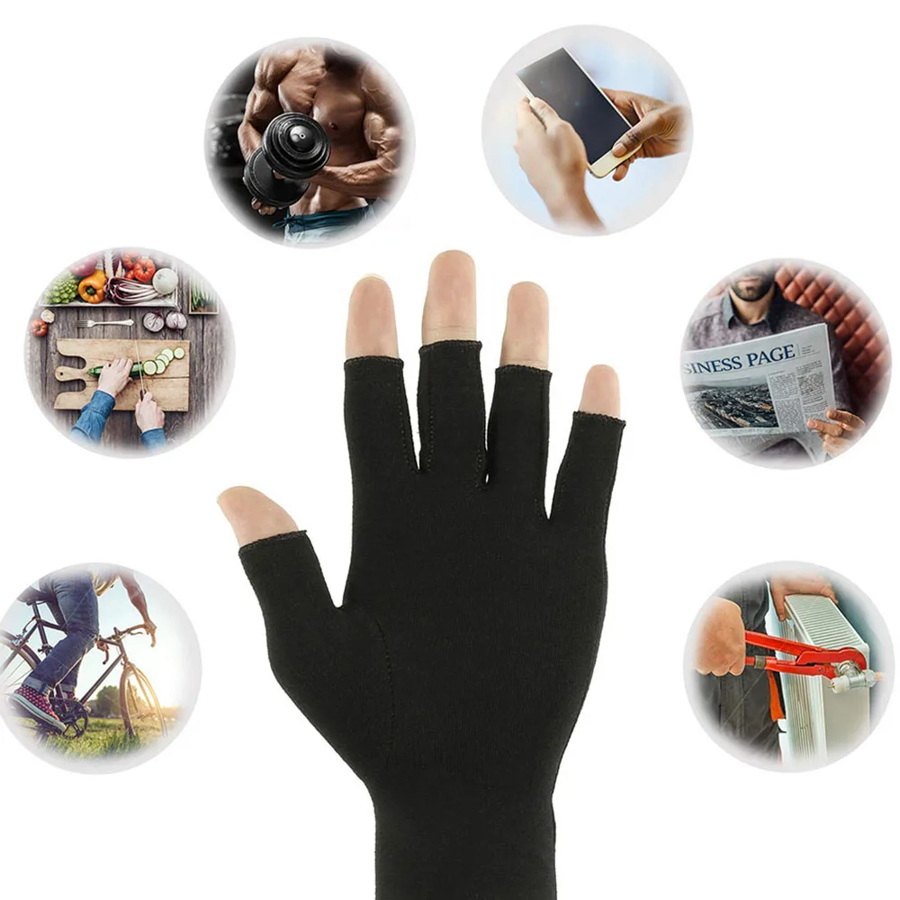 1 пара компрессионные полупальцевые перчатки для облегчения боли в