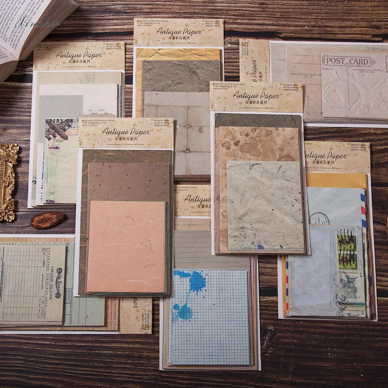 60pcs/set Old Antique Pages Material Paper Junk Journal Planner Scrapbooking Vintage Decorative DIY Craft Background | Дом и сад