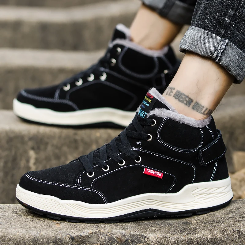 

Men Snow Boots Fashion Lightweight Male Ankle Boots Winter Leather New Keeping Warm Waterproof Casual Shoes Plus Size 39-47