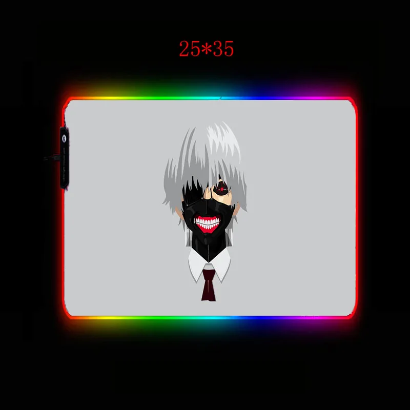 Коврик для мыши с принтом аниме Токио KanekiKen RGB многоугольный коврик HD печатью