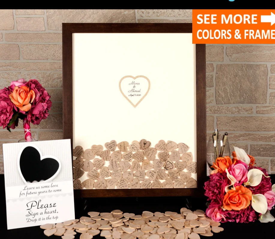 Уникальная деревянная шкатулка для свадьбы Свадебная 3D дня рождения wishe